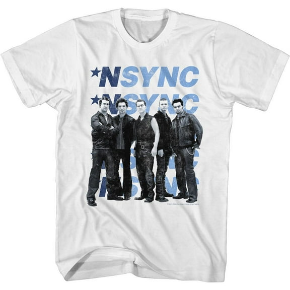 NSYNC Multi Logo White Adult T-Shirt