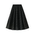 thumbnail image 2 of Women Skirt Summer Casual Polka Dot Dress Puffy Flowy Skirt Boho Elastic Waisted Skirts, 2 of 6