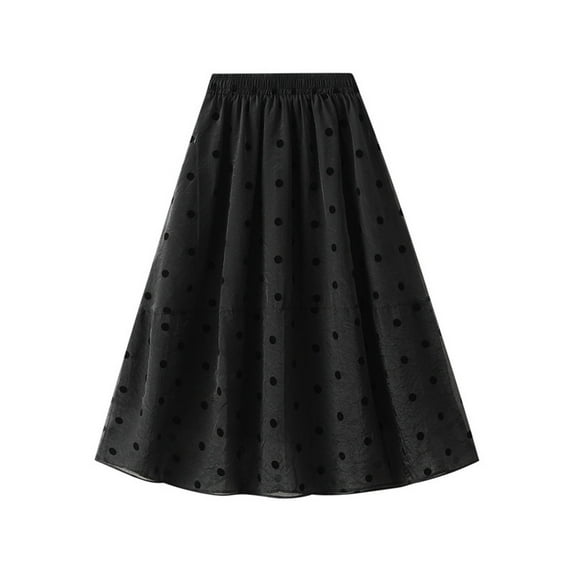 Xunlbb Up to 50% off Long Skirts for Women, Women's Summer Casual Polka Patchwork Layer Sweet Half Skirt Gift for Girls, on Clearance