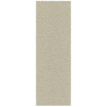 Ottomanson Chimera Non-Slip Rubberback Solid 2x6 Soft Indoor Runner Rug, 2' x 6', Cream