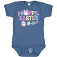 thumbnail image 3 of Inktastic Happy Easter with Bunny Face and Easter Eggs Girls Baby Bodysuit, 3 of 5