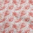 thumbnail image 1 of oneOone Georgette Viscose Red Fabric Floral Sewing Craft Projects Fabric Prints By Yard 42 Inch Wide, 1 of 4