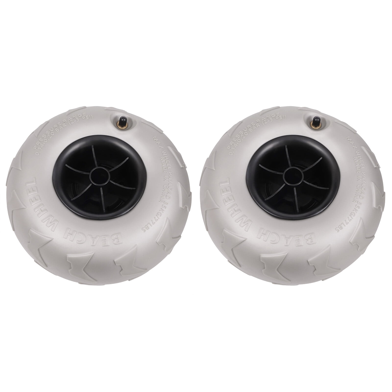 9in Beach Balloon Wheel,2 Pack Beach Cart Tires Replacement Big Sand Wheels,for Kayak, Canoe Cart and Buggy