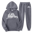 thumbnail image 4 of Caqnni Men's Sweat Suit 2 Piece Outfit Casual Contrast Sports Jogging Tracksuits Set Jogging Tracksuits Letter Printing Set for Running Workout Gym (Dark Gray,M), 4 of 4