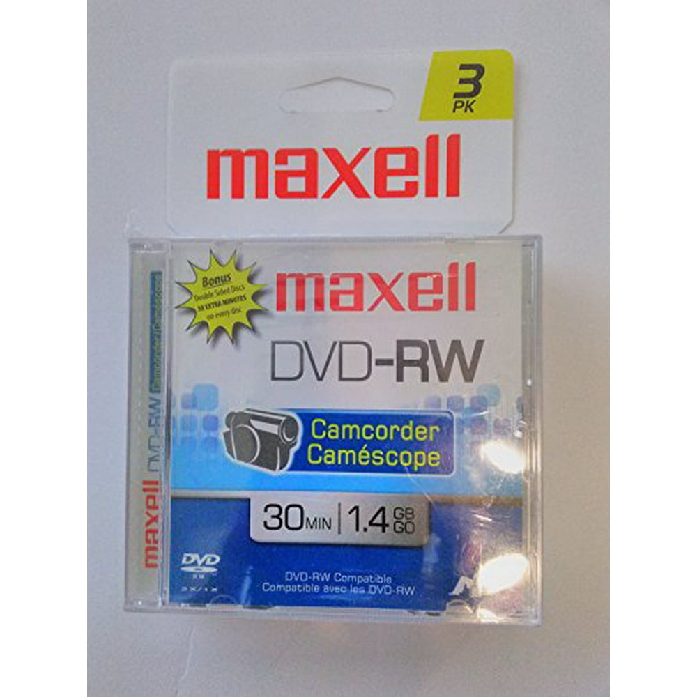 Maxell DVDRW 3pack Camcorder (30 min, 1.4 GB)