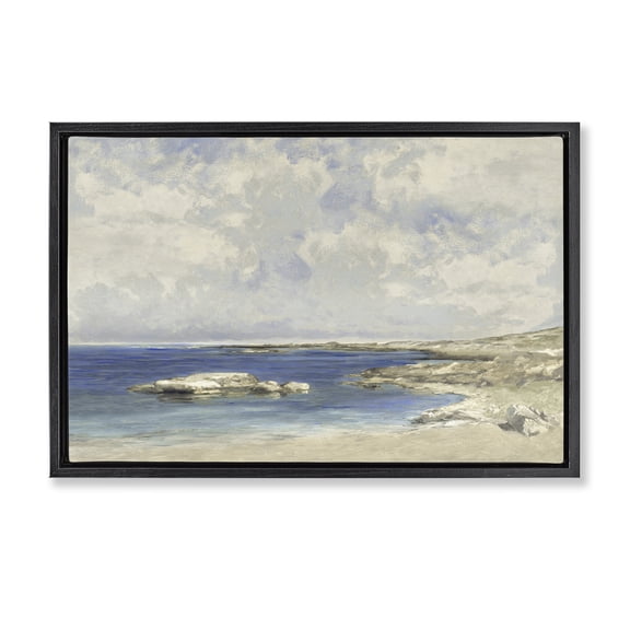 Stupell Industries Traditional Pond At Morning Black Floating Frame Canvas Art, 25 x 17, by Christy McKee