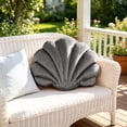 thumbnail image 1 of Soft Velvet Seashell Throw Pillow Soft Lint Shells Shape Cushion Decorative Accents Pillow For Sofa Couch Bed Living Room Comfortable Home Decor, 1 of 6