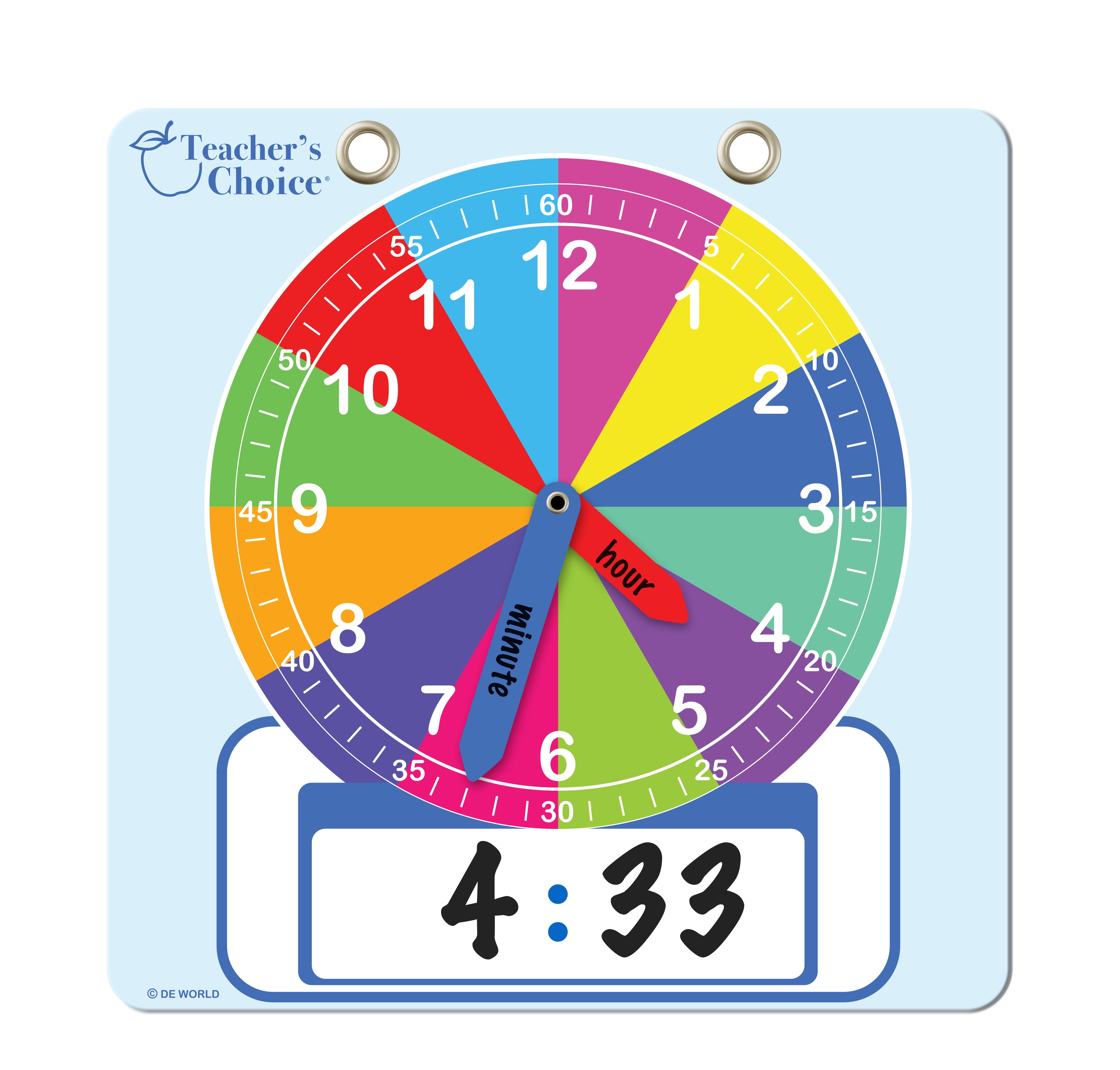 Educational Teaching Clock | Large Demonstration Learning Time Clock