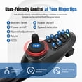 thumbnail image 6 of ROBTWOK Ultra Lightweight Foldable All Terrain Electric Wheelchair for Seniors & Adults, Dual 12Ah Lithium Battery, 15+ Miles Long Range, Airline Approved, 330LBS Capacity, Black, 6 of 10