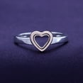 thumbnail image 3 of AFFY Open Heart Ring for Women in 14K White Gold over Sterling Silver -10, 3 of 5