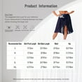 thumbnail image 5 of SiiRoh Women Rhinestone Lyrical Ballet Dance Skirt High Low Dance Practice Skirt Ballroom Dancewear Burgundy M, 5 of 5