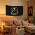 thumbnail image 4 of Fyon US Military Air Force Pittsburgh Flag banner with Grommets Man cave Decor 3x5Feet, 4 of 4