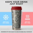 thumbnail image 6 of 18oz Travel Coffee Mug with Strap, 316 Stainless Steel Vacuum Insulated Tumbler, 2-in-1 Straw Lid, Camouflage Print, 6 of 6