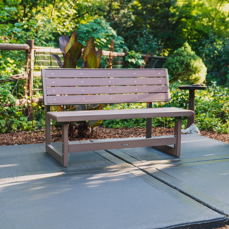 Lifetime Convertible Bench to Picnic Table, Mocha Brown photo 2