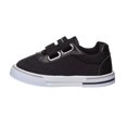 thumbnail image 2 of Beverly Hills Toddler Double Hook & Loop Flat Heel Casual Canvas Sneakers - Black, Size: 7, 2 of 7