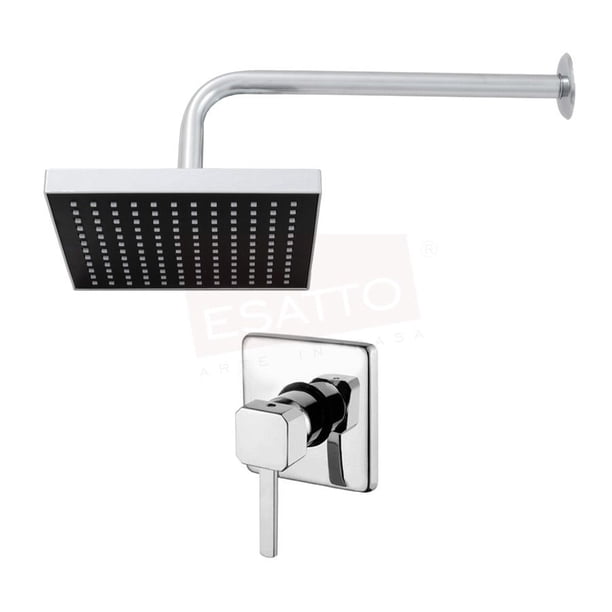 Esatto ® Econokit Renzo 5 Regadera Lluvia Brazo Y Monomando ESATTO RENZO 5