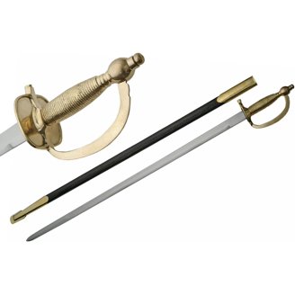 Medieval Knight Sword With Scabbard - 39.5" Overall, Stainless Steel Blade, Unsharpened, For Display & Cosplay