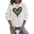 thumbnail image 4 of Love Like Jesus Sweatshirts for Women Valentines Sweatshirt Leopard Letter Long Sleeve Pullover Top, 4 of 8