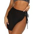 thumbnail image 2 of Kiapeise Women's Sheer Mesh Mini Skirts See-Through High Waist Solid Skater Skirt Beach Cover-ups, 2 of 5