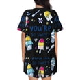 thumbnail image 3 of Bingfone You are so Sweet Print Pajamas Sets for Women Soft Short-Sleeved Pjs with Lounge Shorts Two Piece Sleepwear, 3 of 8