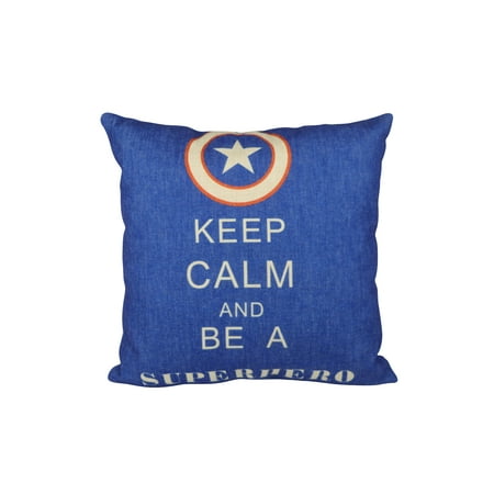 Pal Fabric SuperHero Blended Linen Square Pillow Cover 18x18