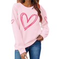 thumbnail image 3 of WTXUE Valentine Sweatshirt for Women Love Heart Graphic Sweatshirts Oversized Trendy Crewneck Pullover Comfortable Long Sleeve Shirts Fashion Casual Holiday Tops Beige L, 3 of 7