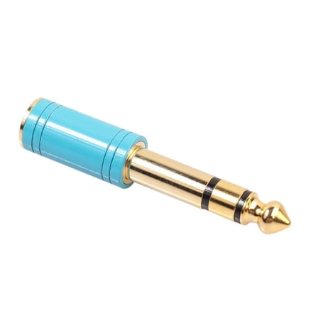 6.5mm 6.35mm 1/4inch Male to 3.5mm 1/8inch Female Jack Stereo Headphone AUX Cable Audio Adapter Plug For Guitar Amplifier Mix Earphones Speaker Handset MIC (Blue)