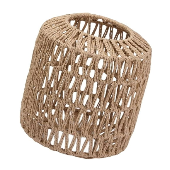 Pendant Lamp Shade Woven Rattan Hanging Light Fixture Lampshade for Room , 24x11.5x11.5CM