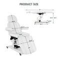 thumbnail image 2 of Artist Hand 3 Motor Electrical White Facial Bed Massage Table for Esthetician 110V Beauty Bed Medical Aesthetic Tattoo Chair with Rotatable Armrests, 2 of 13