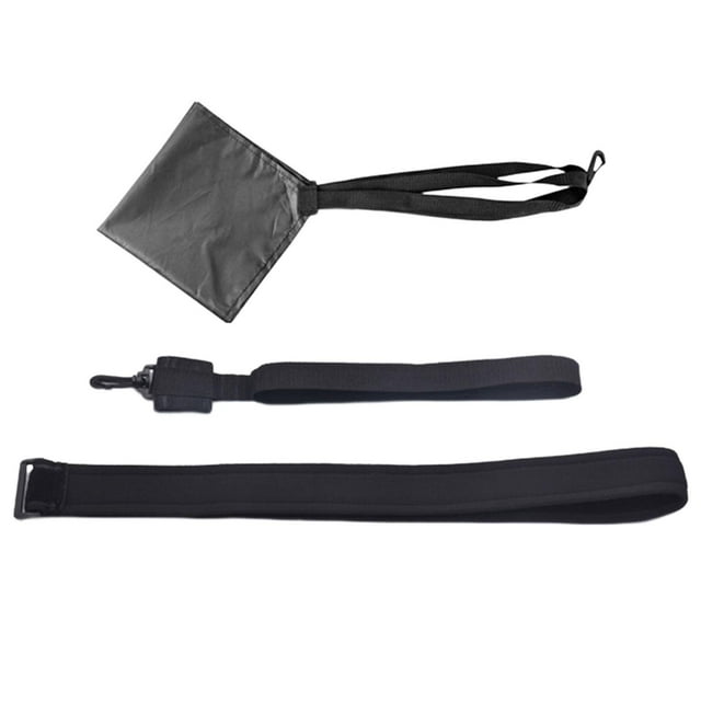 Swimming Resistance Parachute Training Equipment Strength Training Exercise Equipment Swim Parachute Device for Kids Adults Agility Training 20cm Black