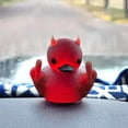 thumbnail image 4 of Patos de resina de dedo medio de Halloween con forma de diablo, patito de terror gótico, decoración de escritorio para el hogar, figuras de patos diablos góticos para decoración del tablero de instrum, 4 of 4