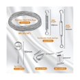 thumbnail image 2 of 1/16inch Turnbuckle Wire Tensioner Kit Heavy Turnbuckle Cable Railing Kit 115ft Wire Rope Hook And, 2 of 5