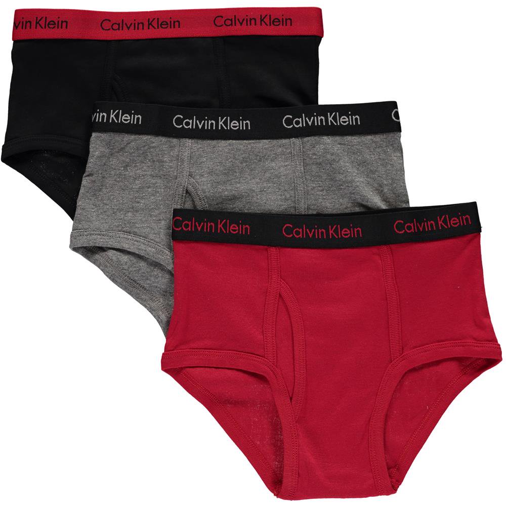 Calvin Klein - Calvin Klein Boys 4-14 Solid 3-Pack Briefs - Walmart.com ...