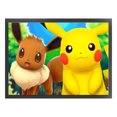 thumbnail image 1 of Cuadros Decorativos Bordado completo Hilo de algodón ecológico 11CT Impreso Eevee Pikachu Kit de punto de cruz Tmvgtek embutido en tela, 1 of 9
