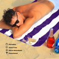 thumbnail image 2 of Paquete de 4 toallas de playa de microfibra a rayas moradas de Exclusivo Mezcla, 76 x 152 cm, 2 of 8