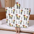 thumbnail image 5 of Cute Hedgehog Apple Hooded Bath Towel，50"x30" for Ages 3 To 12 Kids, Quick Dry Lightweight Soft Microfiber Hood Beach Towel Cover Up for Kids, 5 of 7