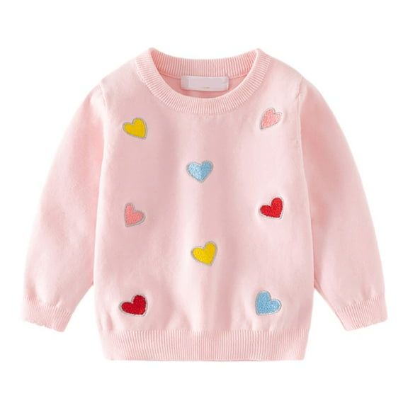 SILVERCELL 2-7T Toddler Girls Crewneck Sweaters Long Sleeve Knitted Sweatshirts Pullover Tops Knitwear