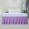 thumbnail image 3 of Easy-Going Wrap Around Ruffled Bed Skirt 18 Inch for Queen, King Size Beds, Lavender, 3 of 3