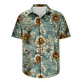 thumbnail image 5 of AHTJRT Stylish Men's Camouflage Print Button Down Short Sleeve Shirt Multicolor S, 5 of 5