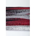 thumbnail image 3 of Tapis Moderne Contemporain à Spirales Noir Rouge Foncé Carpet Tapis, 3 of 4