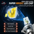 thumbnail image 5 of HMCYCI H4 Light Bulb Hi/Low for Motorcycle, 700% Brighter, 9003 Bulb 6500K Cool White H4 Fog Light Fanless, Plug and Play, Pack of 1, 5 of 8