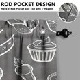 thumbnail image 3 of Vintage Kitchen Food Cooking Chef Tier Cafe Curtains for Bathroom Living RV Rod Pocket Window Drapes 36 Inch 2 Panels Set 28"x36" 2 Panels Window Treatment Tiers, 3 of 4