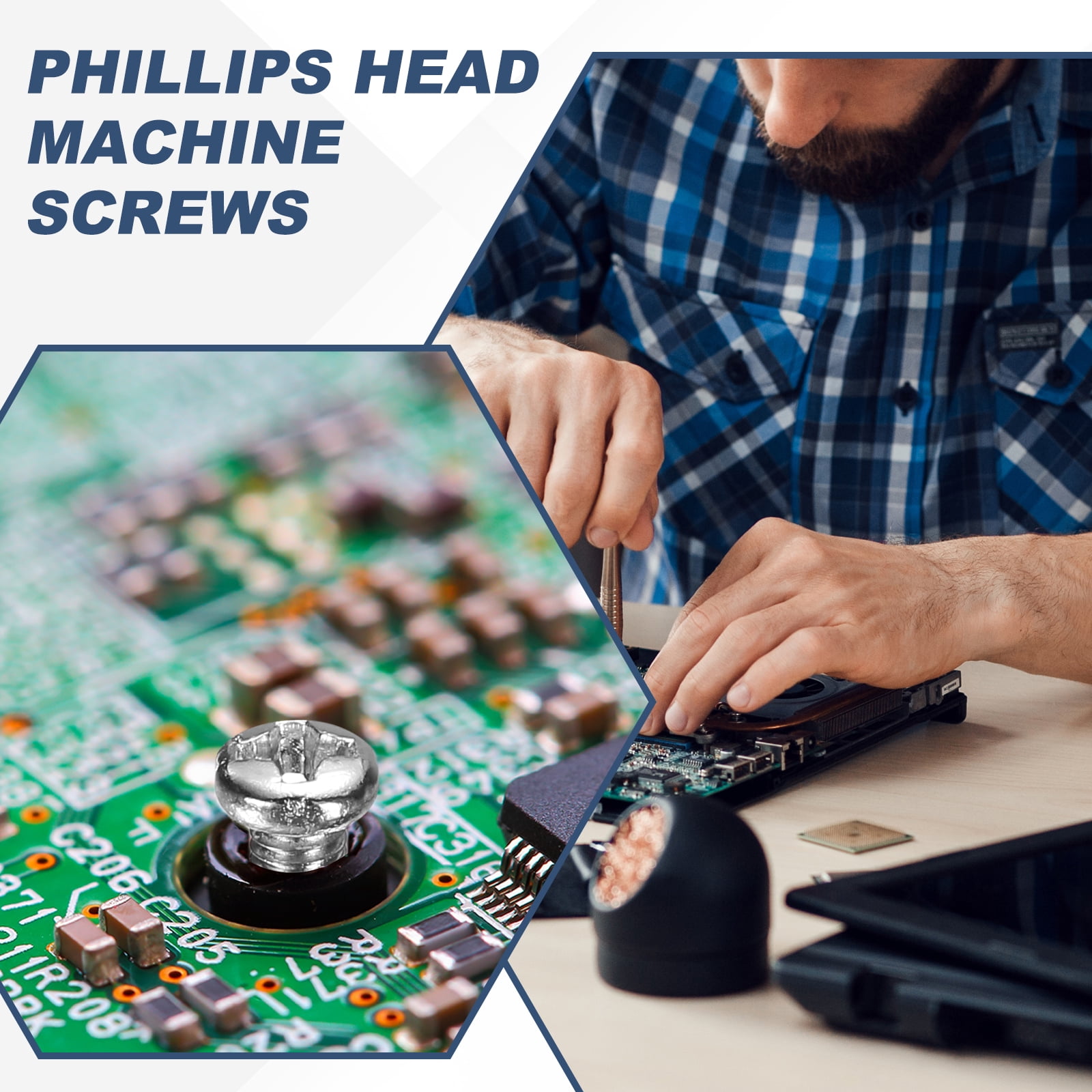 Uxcell M5x25-0.8mm Pan Head Machine Screws, Phillips Drive for Computers, 100 Pcs