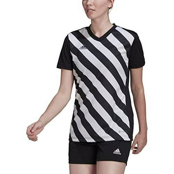Adidas Women's Entrada 22 Graphic Jersey, Black/White, Medium