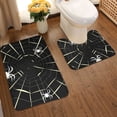 thumbnail image 2 of Yiaed Spiders On The Web Print Bathroom Mat Set 2 Pieces Mat Anti-Skid Pad Ultra Soft and Absorbent Bathroom Bath Mat Contour Bath Rugs for Toilet Base, 2 of 6