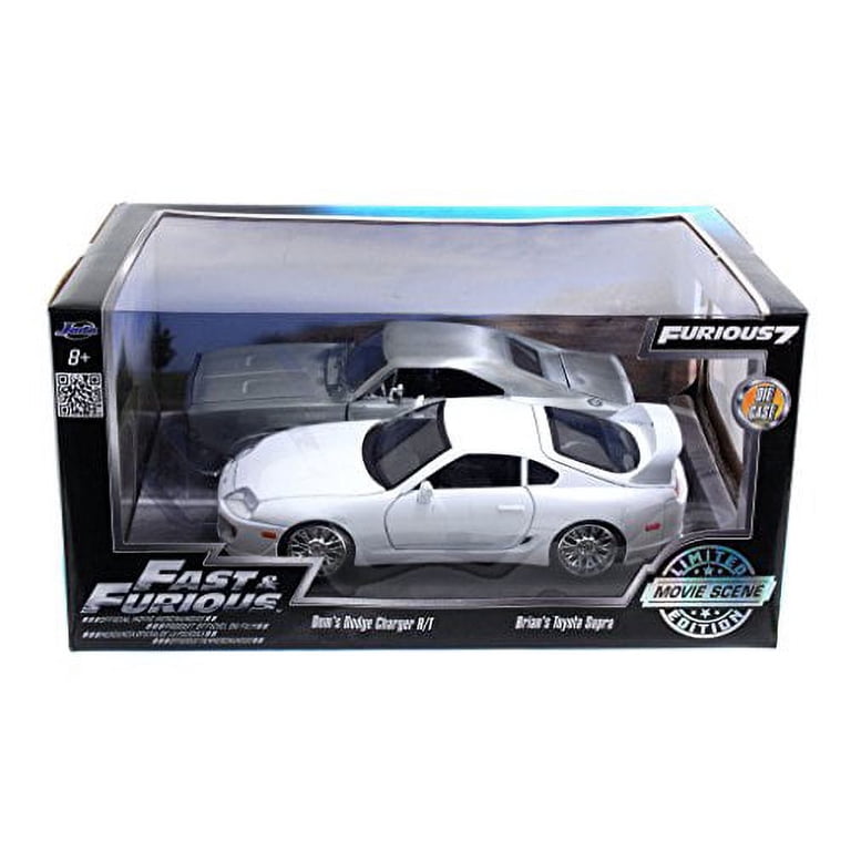 Dom's Dodge Charger R/T Bare Metal & Brian's Toyota Supra White