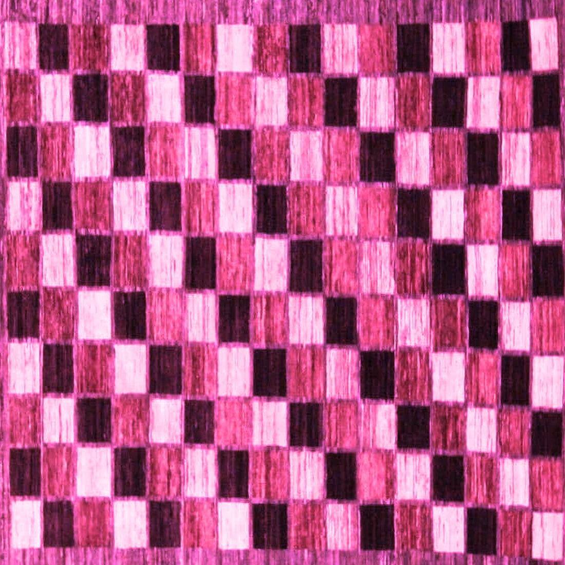 Squear Check Rug Ahgly Company Indoor Square Checkered Pink Modern Area Rugs, 7' Square ...