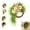 A, variant on Rustic Bohemian Wreath for Front Door, Double-Sided Door Hanging Wreath with Linen Bow and Greenery, Farmhouse Boho Wall Decor for Indoor Outdoor Home Entryway Seasonal Decoration