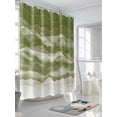 thumbnail image 3 of Fsddascl Sage Green Marble Shower Curtain Set - 36" x 78" Washable Bathtub Curtain with 12 Hooks, Abstract Wave Lines Gradient Waterproof Fabric Stall Shower Curtains for Bathroom/Bathtub Décor, 3 of 6