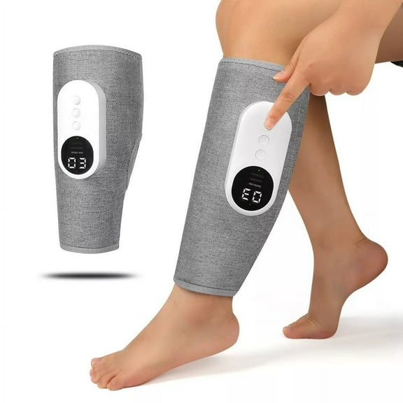 3 Modes Cordless Leg Massager with Heat, Adjustable Calf Compression Massage for Circulation and Pain Relief, Portable for Athletes and Seniors